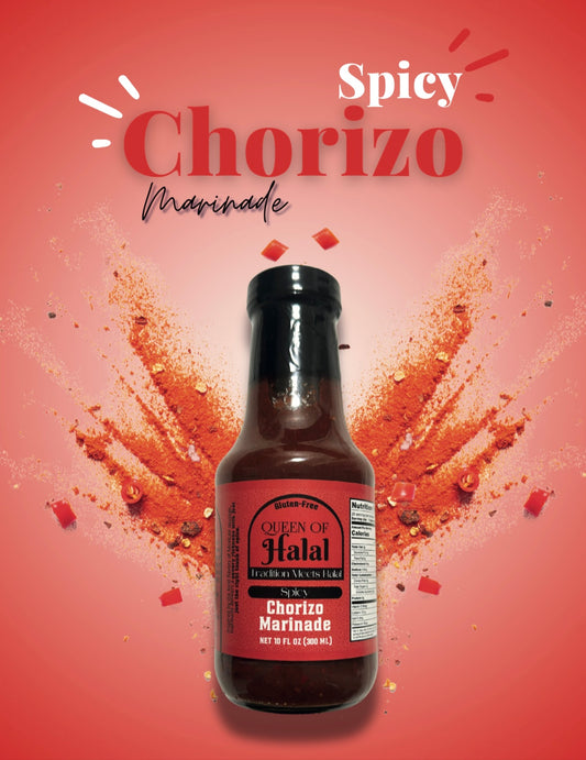 Spicy Chorizo Marinade from Queen of Halal. Gluten Free. Traditional Meets Halal.